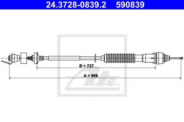 24.3728-0839.2 Clutch Clutch Cable