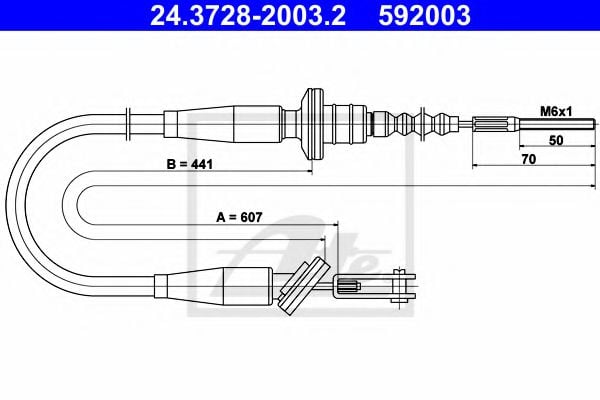 24.3728-2003.2 Clutch Clutch Cable