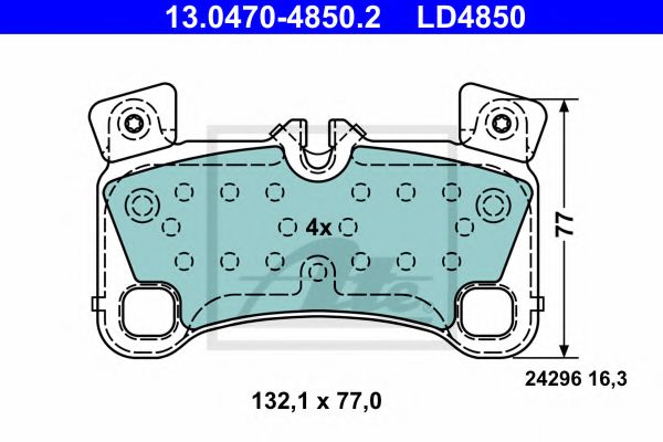 13.0470-4850.2 ATE Brake System Brake Pad Set, disc brake