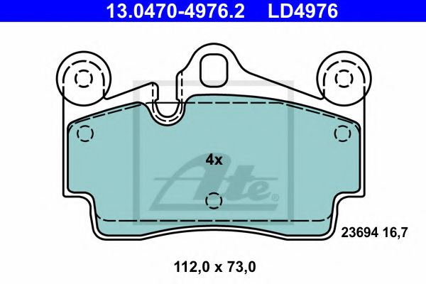 13.0470-4976.2 Brake System Brake Pad Set, disc brake
