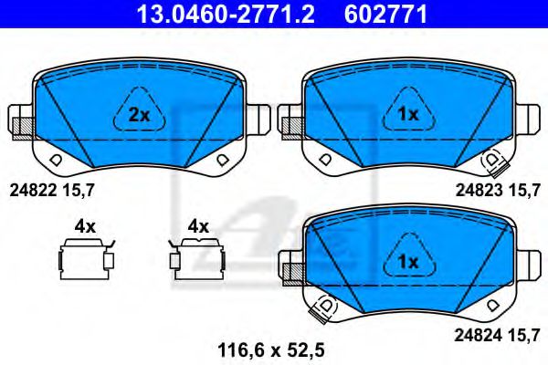 13.0460-2771.2 ATE Brake System Brake Pad Set, disc brake