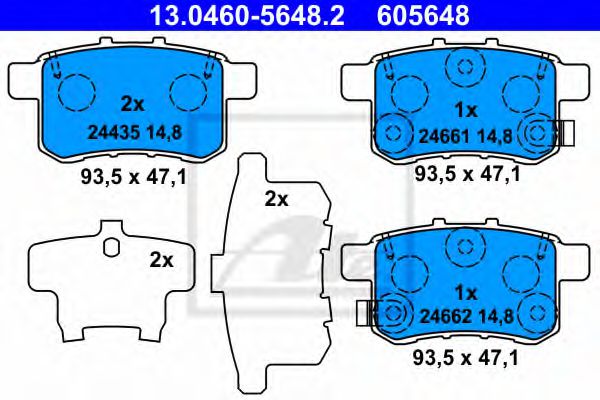 13.0460-5648.2 ATE Brake System Brake Pad Set, disc brake