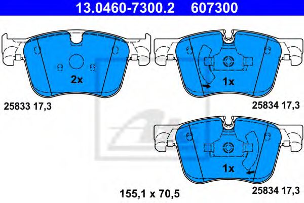 13.0460-7300.2 ATE Brake System Brake Pad Set, disc brake