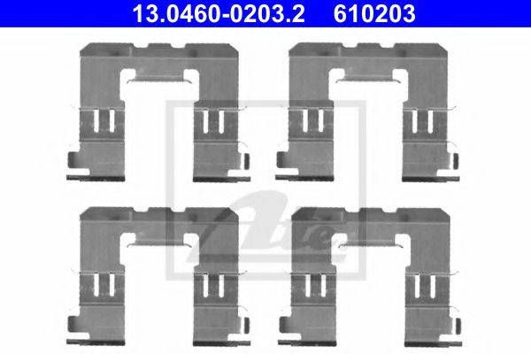 13.0460-0203.2 ATE Brake System Accessory Kit, disc brake pads