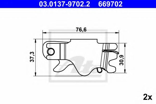 03.0137-9702.2 ATE Brake System Repair Kit, automatic adjustment