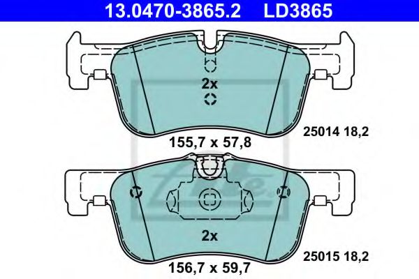 13.0470-3865.2 ATE Brake System Brake Pad Set, disc brake