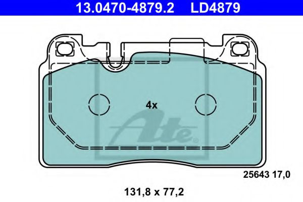 13.0470-4879.2 ATE Brake Pad Set, disc brake