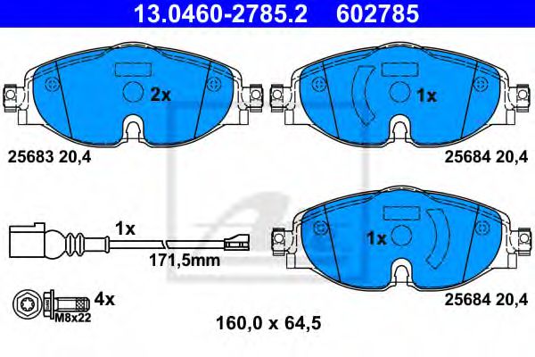 13.0460-2785.2 ATE Brake System Brake Pad Set, disc brake