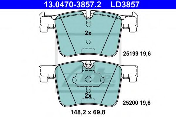 13.0470-3857.2 ATE Brake System Brake Pad Set, disc brake
