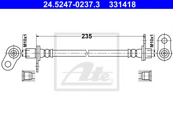 24.5247-0237.3 Brake System Brake Hose
