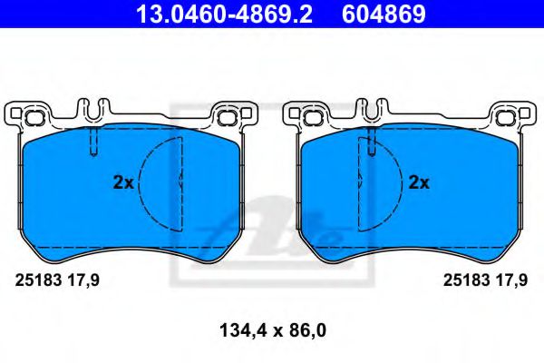 13.0460-4869.2 ATE Brake System Brake Pad Set, disc brake