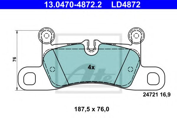 13.0470-4872.2 Brake System Brake Pad Set, disc brake