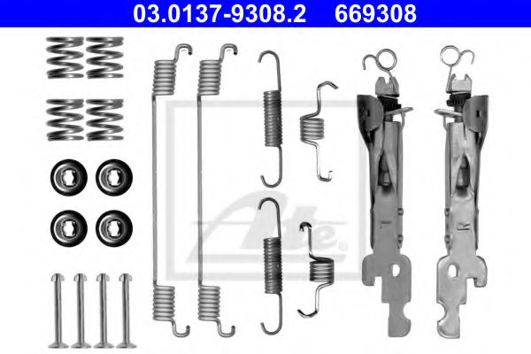03 0137 9308 2 ATE Accessory Kit, brake shoes