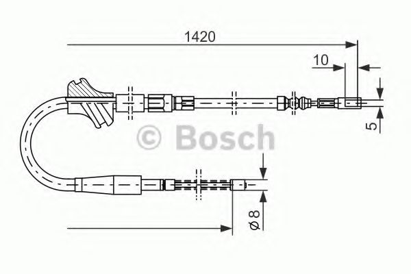 1 987 477 063 BOSCH Cable, parking brake