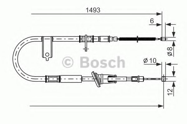 1987477066 BOSCH Cable, parking brake