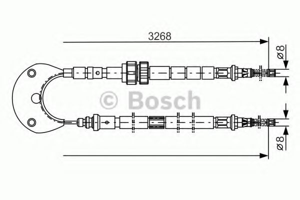 1 987 477 095 BOSCH Cable, parking brake