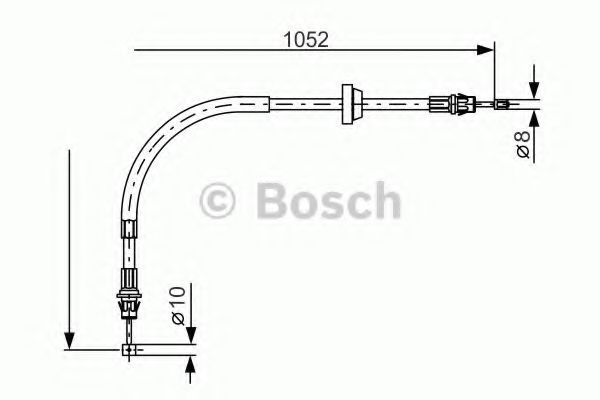 1 987 477 186 BOSCH Cable, parking brake