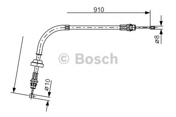 1 987 477 190 BOSCH Cable, parking brake