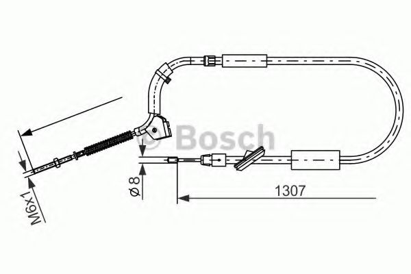 1 987 477 223 BOSCH Cable, parking brake
