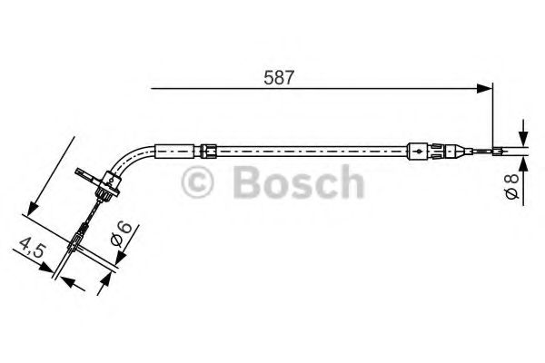 1 987 477 224 BOSCH Cable, parking brake
