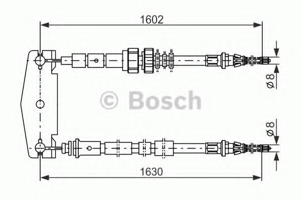 1 987 477 232 BOSCH Cable, parking brake