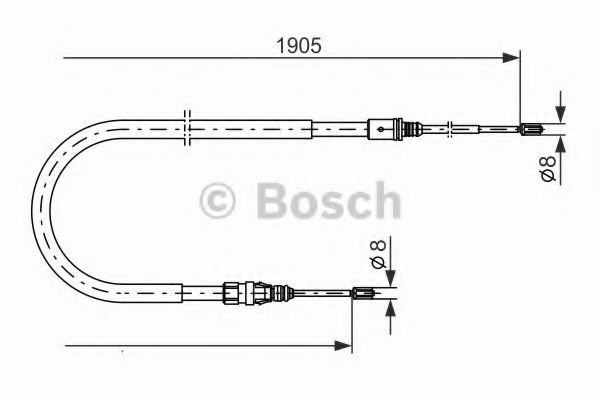 1 987 477 237 BOSCH Cable, parking brake