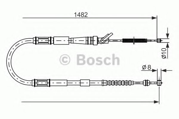 1 987 477 319 BOSCH Cable, parking brake