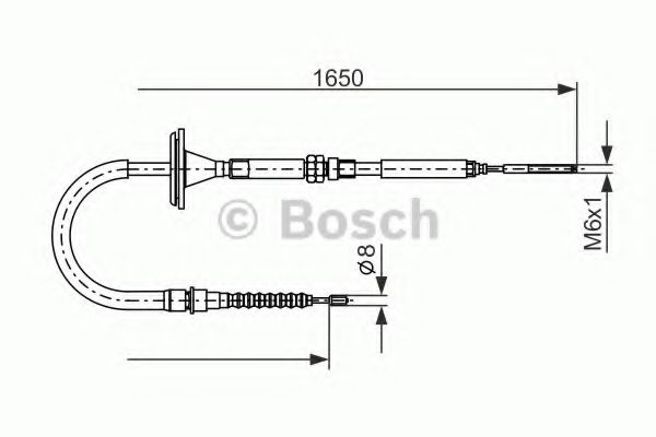 1987477482 BOSCH Cable, parking brake