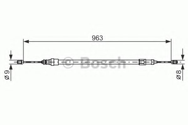 1 987 477 489 BOSCH Cable, parking brake