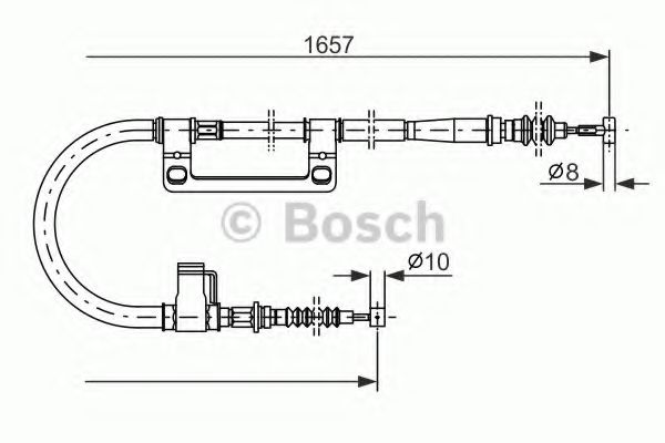 1 987 477 502 BOSCH Cable, parking brake