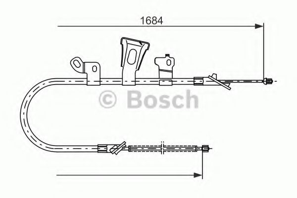 1 987 477 549 BOSCH Cable, parking brake