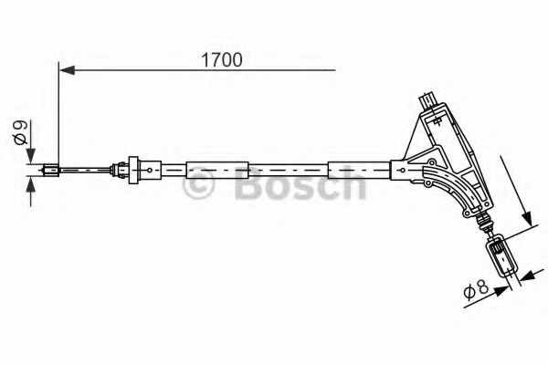 1 987 477 575 BOSCH Cable, parking brake