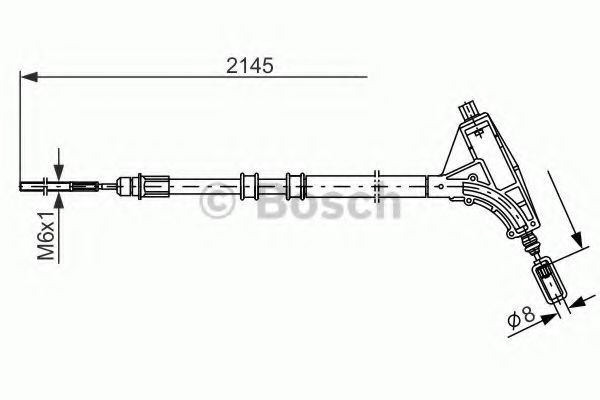 1987477592 BOSCH Cable, parking brake