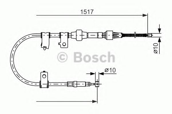 1 987 477 601 BOSCH Cable, parking brake