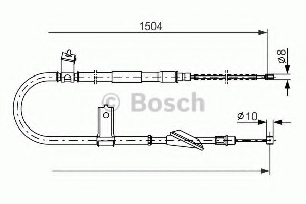 1 987 477 611 BOSCH Cable, parking brake