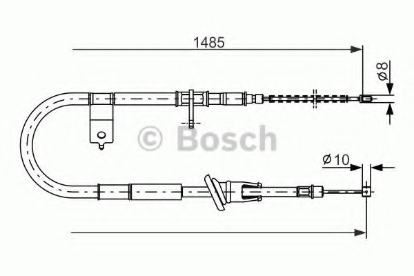 1 987 477 612 BOSCH Cable, parking brake