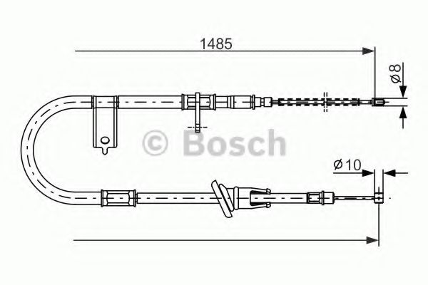 1 987 477 614 BOSCH Cable, parking brake