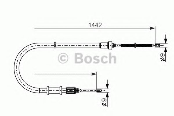 1 987 477 635 BOSCH Cable, parking brake