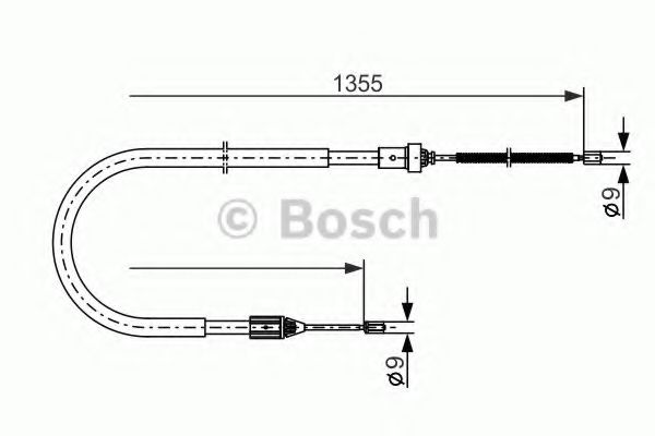 1 987 477 644 BOSCH Cable, parking brake