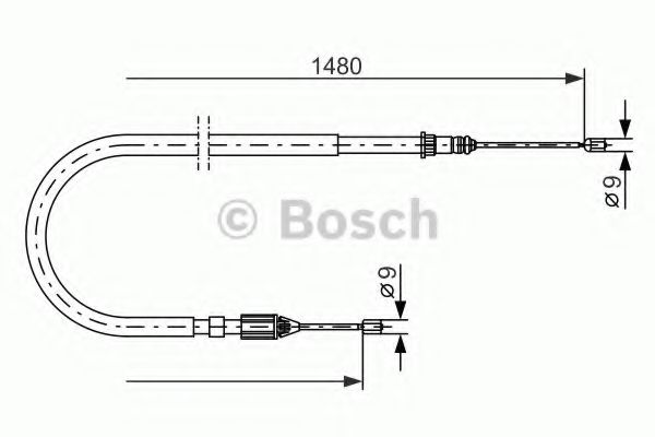 1 987 477 653 BOSCH Cable, parking brake