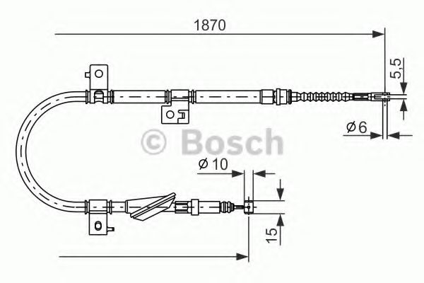 1 987 477 673 BOSCH Cable, parking brake