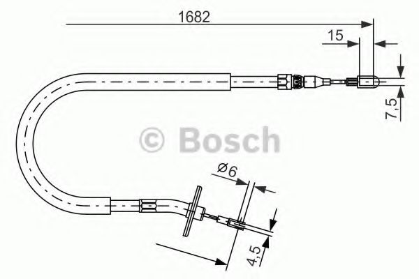 1 987 477 703 BOSCH Cable, parking brake