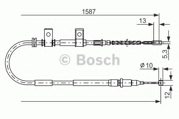 1 987 477 717 BOSCH Cable, parking brake