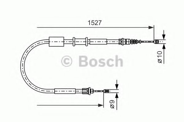 1 987 477 730 BOSCH Cable, parking brake