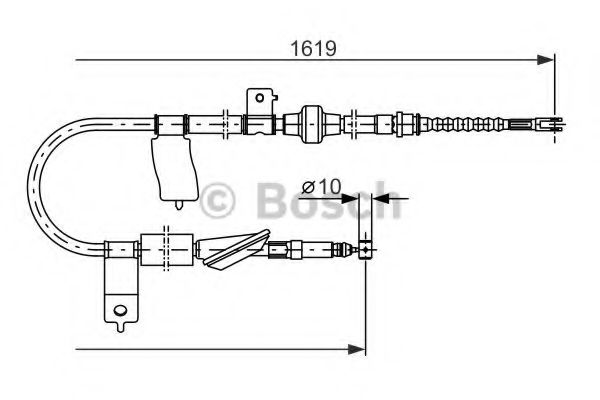 1 987 477 737 BOSCH Cable, parking brake