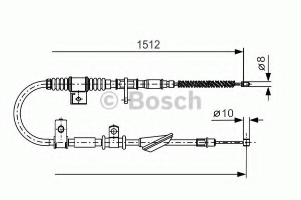 1 987 477 742 BOSCH Cable, parking brake