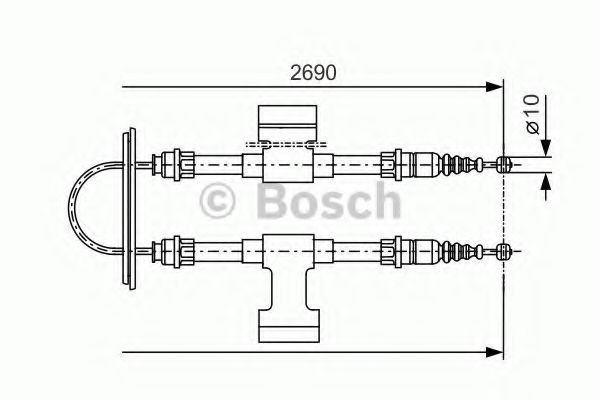1 987 477 745 BOSCH Cable, parking brake