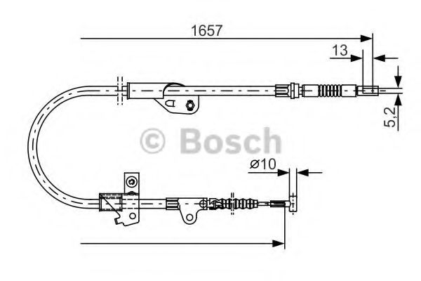 1 987 477 753 BOSCH Cable, parking brake