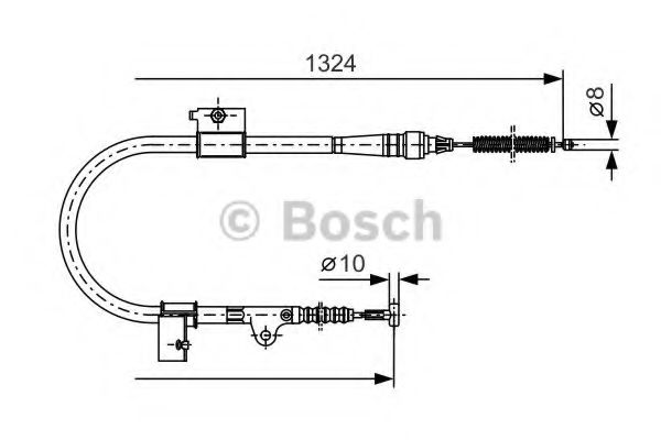 1 987 477 756 BOSCH Cable, parking brake