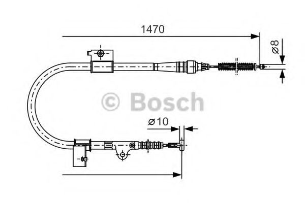 1 987 477 757 BOSCH Cable, parking brake